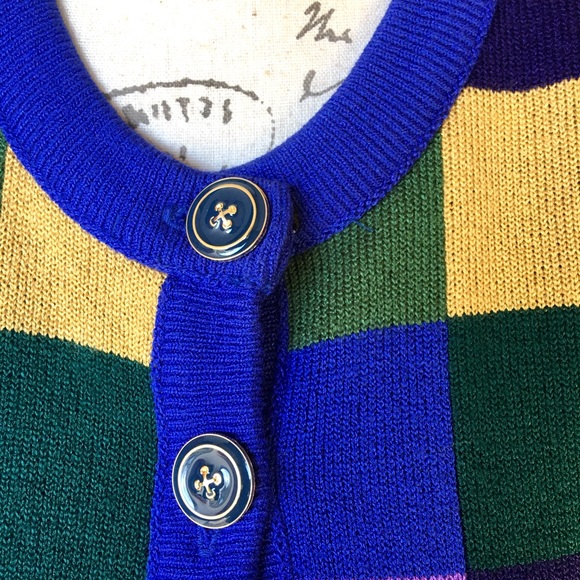 Women’s vintage Ani Knits checkered button up sweater - Picture 12 of 16